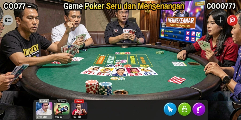 Screenshot gameplay Poker COO77 menampilkan keseruan saat bermain.