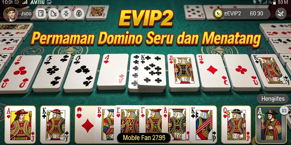 Tampilan gameplay Domino EVIP2 yang mengasyikkan dan menantang.