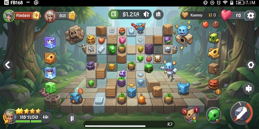 Gameplay FB168 yang menantang dan menyenangkan dalam bentuk puzzle.