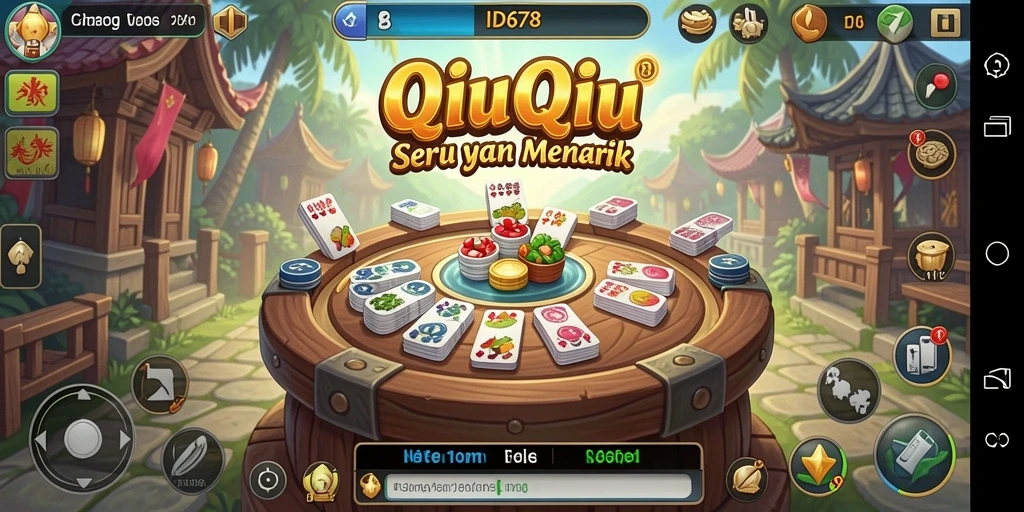 Tampilan gameplay QiuQiu yang seru dan kompetitif.