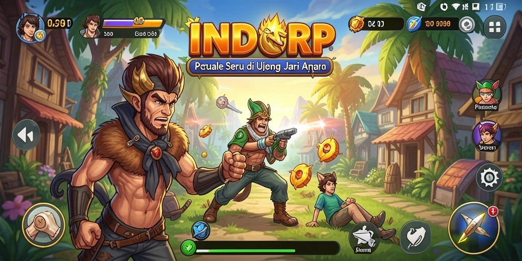 Screenshot gameplay INDORP menampilkan keseruan permainan Arcade.
