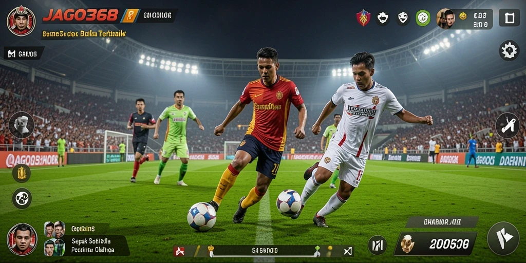 Tampilan gameplay JAGO368 yang menampilkan pertandingan sepak bola seru.