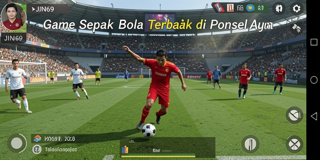 Tampilan gameplay JIN69 yang mendebarkan dalam pertandingan sepak bola.