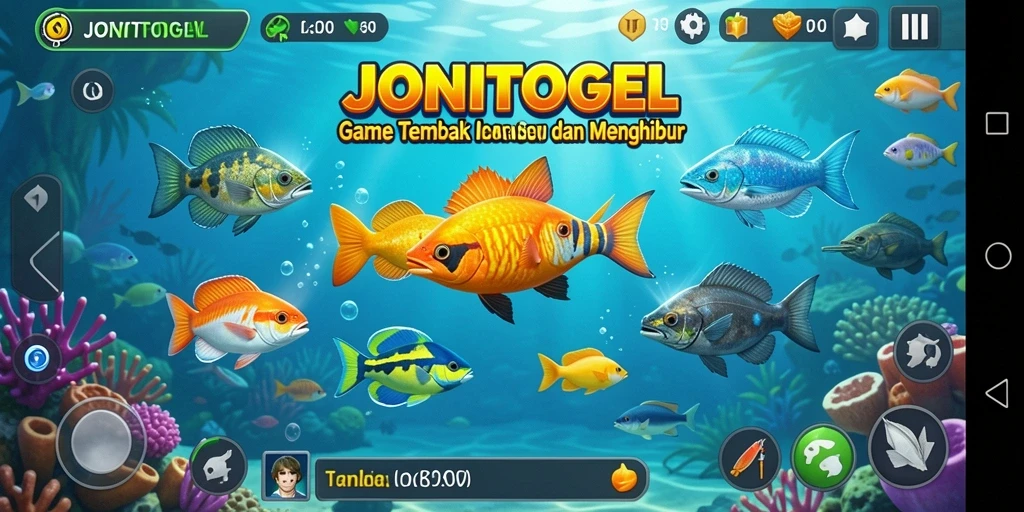 Gameplay menarik dari <strong>JONITOGEL</strong> dengan ikan berwarna-warni.