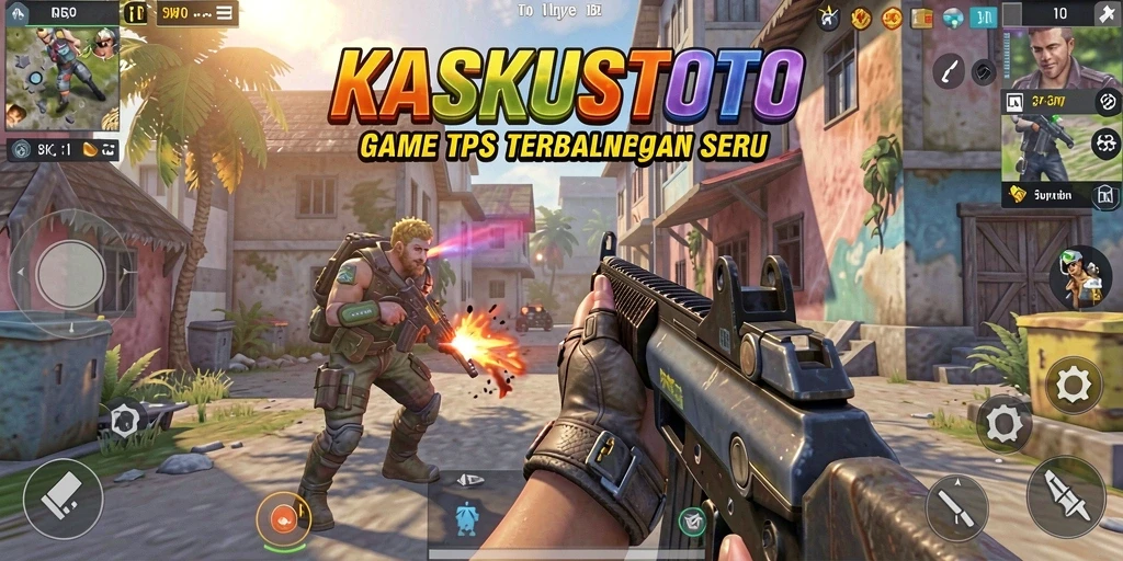 Screenshot utama KASKUSTOTO menunjukkan aksi pertempuran mendebarkan dalam gameplay TPS.
