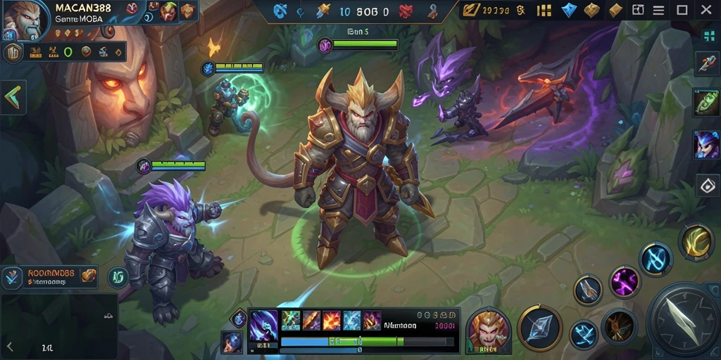 Screenshot gameplay MACAN388 dengan aksi pertarungan tim yang seru.