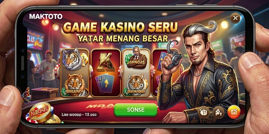 Tampilan utama MAKTOTO dengan gameplay Kasino yang menarik.