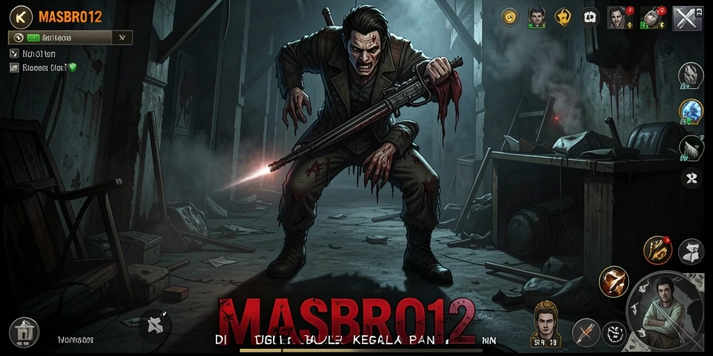 Tampilan gameplay MASBRO12 yang mencekam dan menyeramkan.