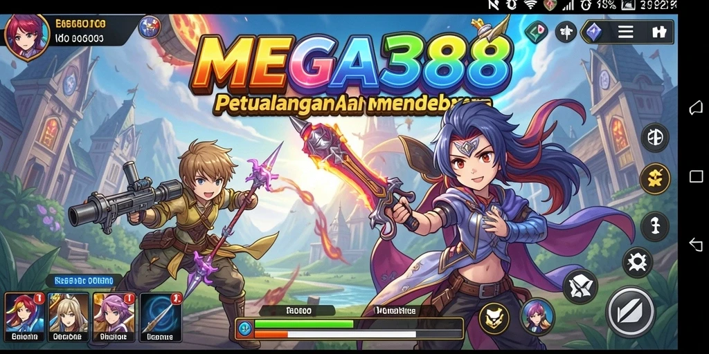 Gameplay seru di dunia anime yang memukau.