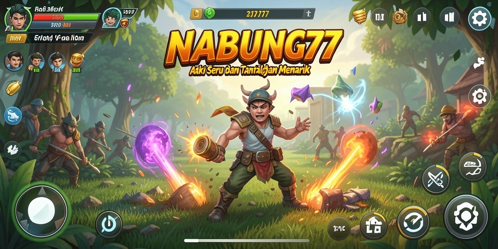 Tampilan gameplay NABUNG77 dengan aksi yang mendebarkan.
