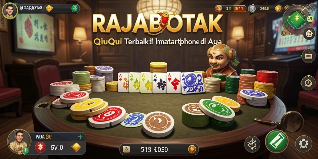 Screenshot utama RAJABOTAK menampilkan gameplay QiuQiu yang seru.
