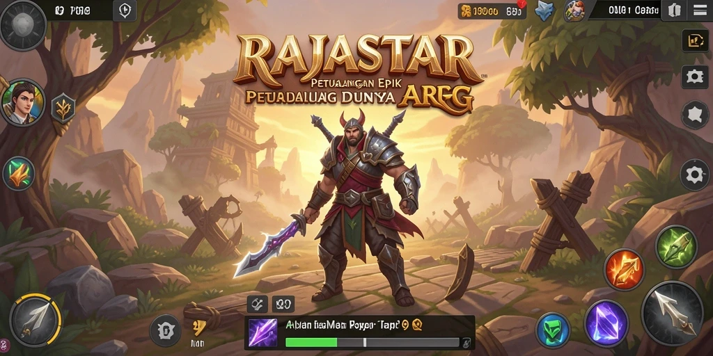 Tangkapan layar gameplay seru dari RAJASTAR dengan aksi ARPG yang mendebarkan.