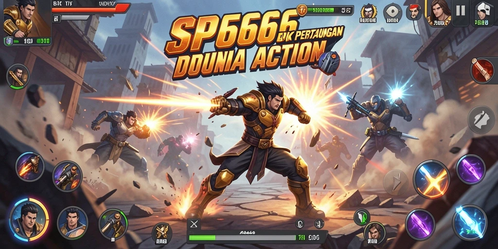 Screenshot SP666 menampilkan aksi pertarungan seru dan karakter yang menarik.