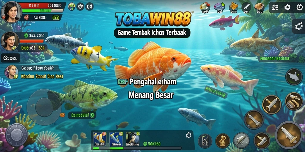 Tampilan permainan Tembak Ikan yang seru dan menarik.